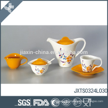 Eco-friendly porcelain fancy design wholesale high tea set